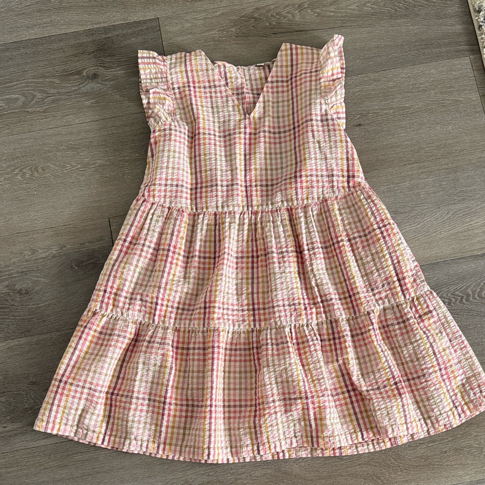 LOFT Pink Gingham Dress